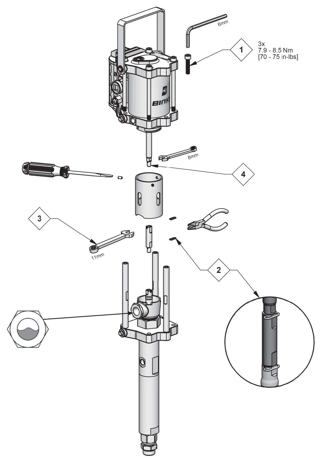 POMPA BEZ WYPOSAŻENIA MX432 I MXL432 – KONSERWACJA